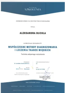 Certyfikat Aleksandra Buchla (1)