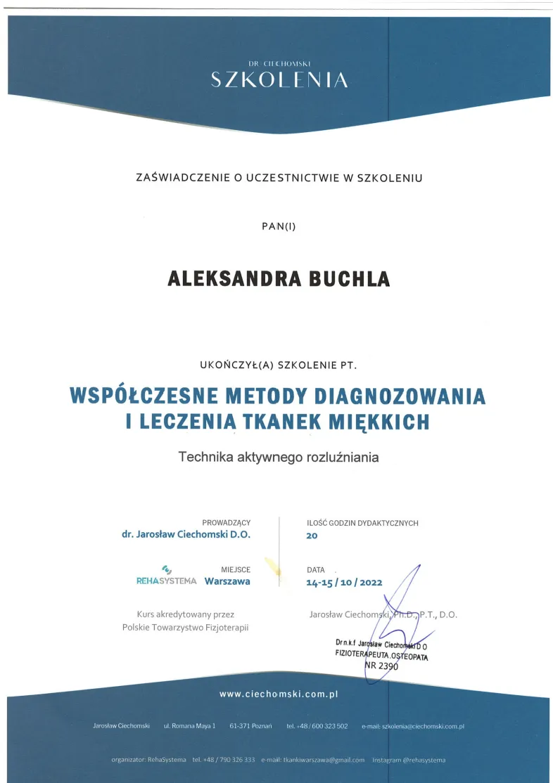 Certyfikat Aleksandra Buchla (1)
